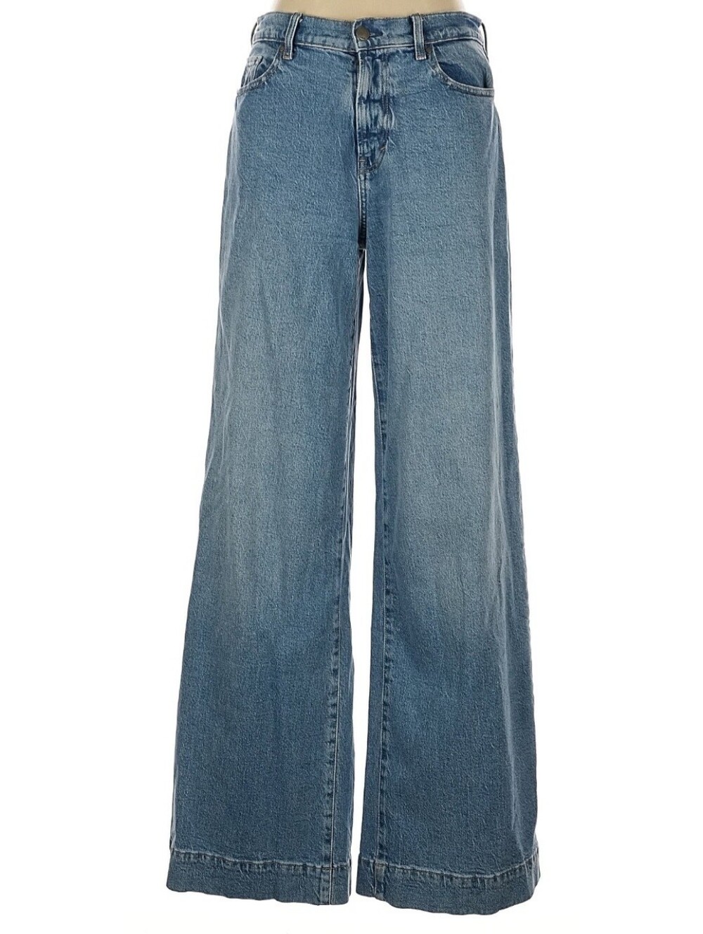 a.n.a High Rise Wide-leg Light Blue Denim Jeans Size 10 Long